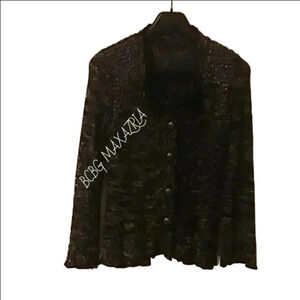 BCBG cardigan with button and metal decorations